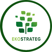 EkoStrateg 2025 award logo — FNC Poland nominated for sustainable energy initiatives